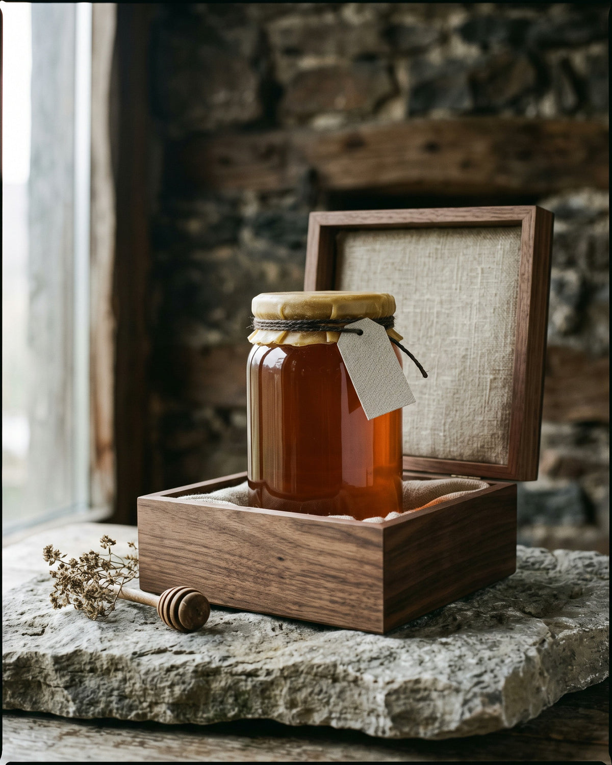 Lal Anatolia · The Special Collection, walnut presentation box by the window